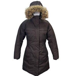 The North Face Brown Arctic Parka Size Small Down Filled Waterproof Puffer